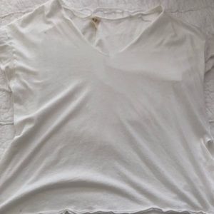 White free people oversized t shirt
